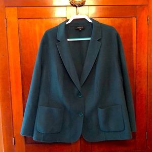Talbot dark green unlined blazer size 24